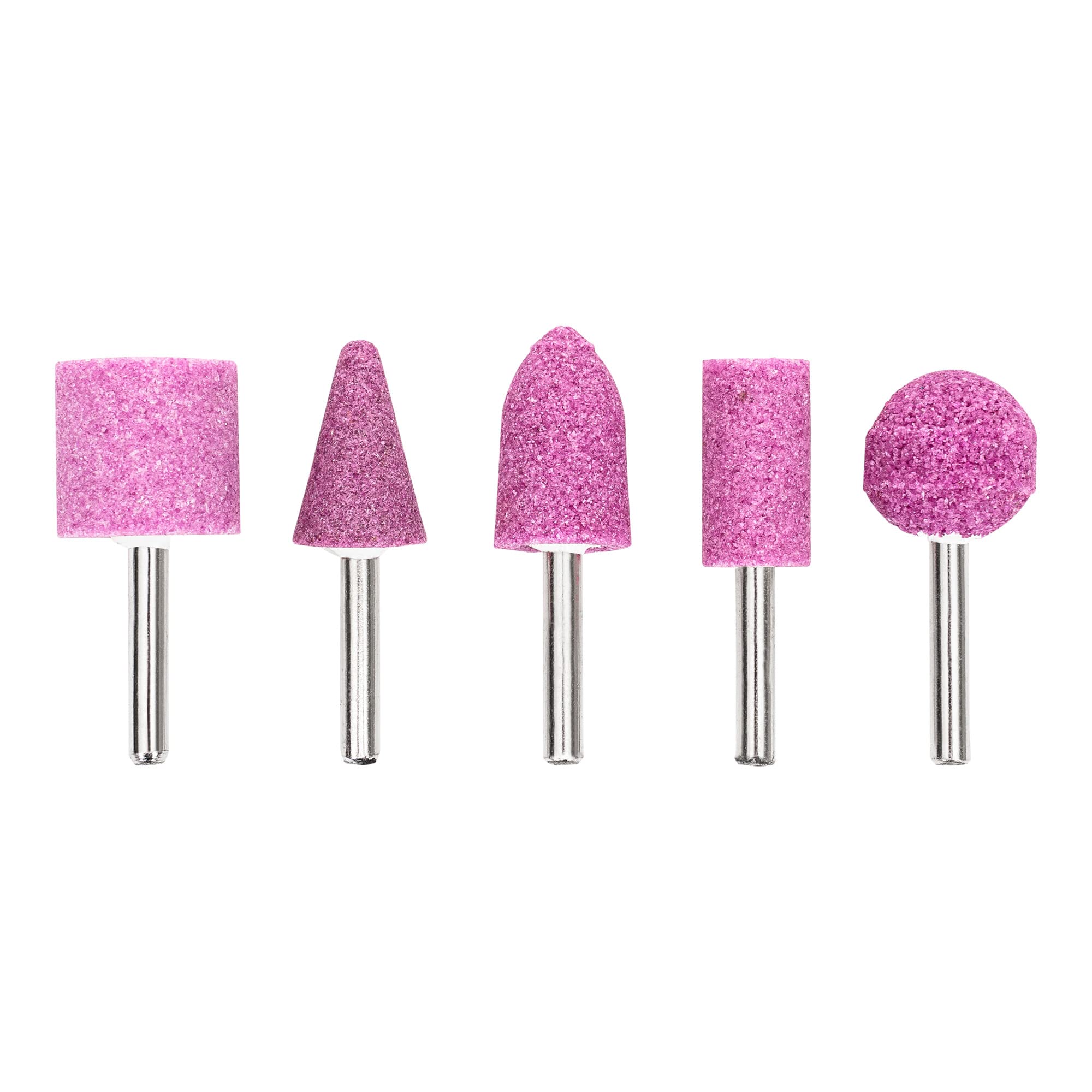 STIER Schleifstifte-Satz 5-teilig Edelkorund 6 mm für Metalle Stahl und