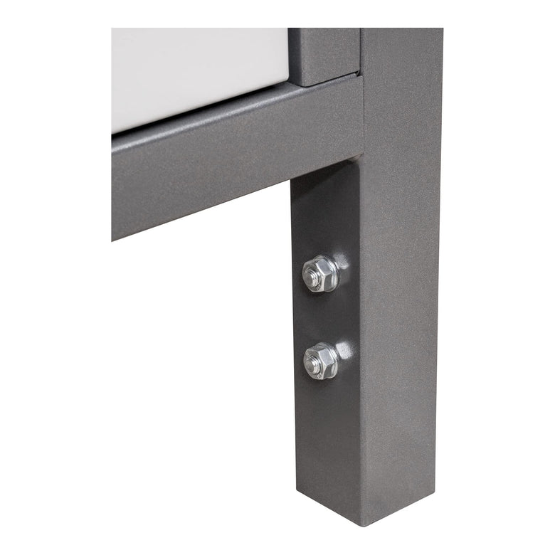 STIER Höhenverstellbare Werkbank Premium mit 2 Schubladen und 2 Flügeltüren BxTxH 1500x700x840-1040mm