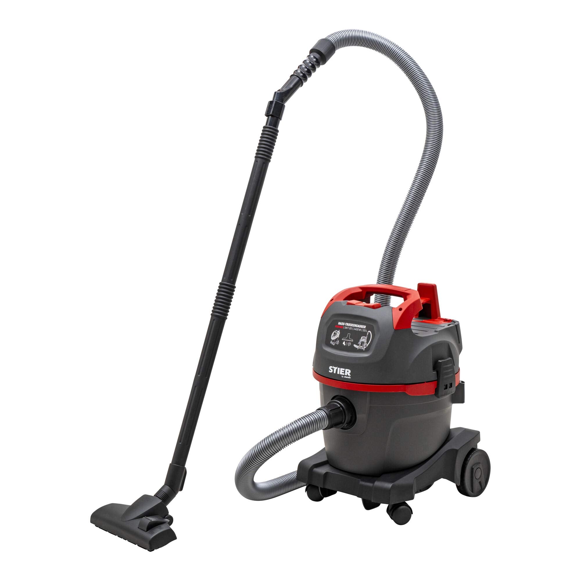 STIER Nass-Trockensauger SNT Premium 1400W Industriesauger Werkstattsauger