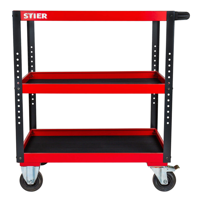 STIER service trolley HxWxD 969x894x543 mm transport trolley with push handle