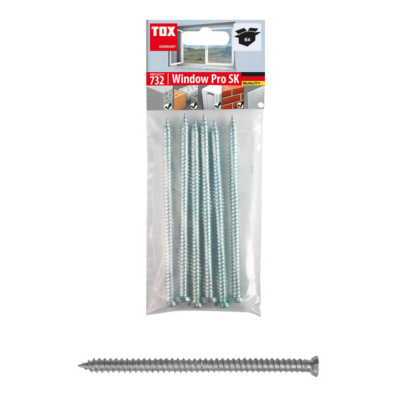 TOX Fensterrahmenschraube Window Pro SK 7,5x182 mm 091601431 6 Stk
