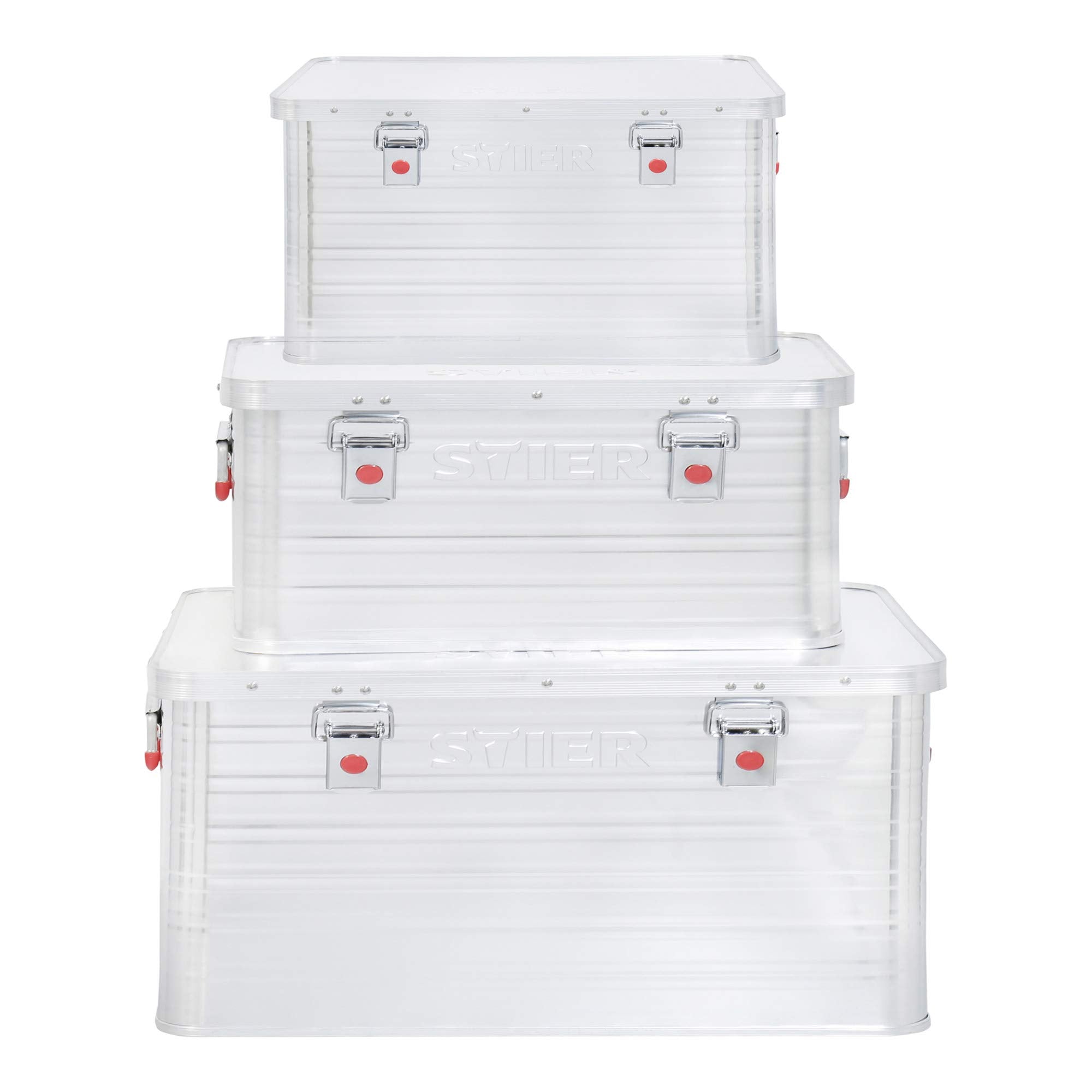 STIER Alubox Aluminiumbox Transportkiste Staub und Spritzwasserschutz div Größen