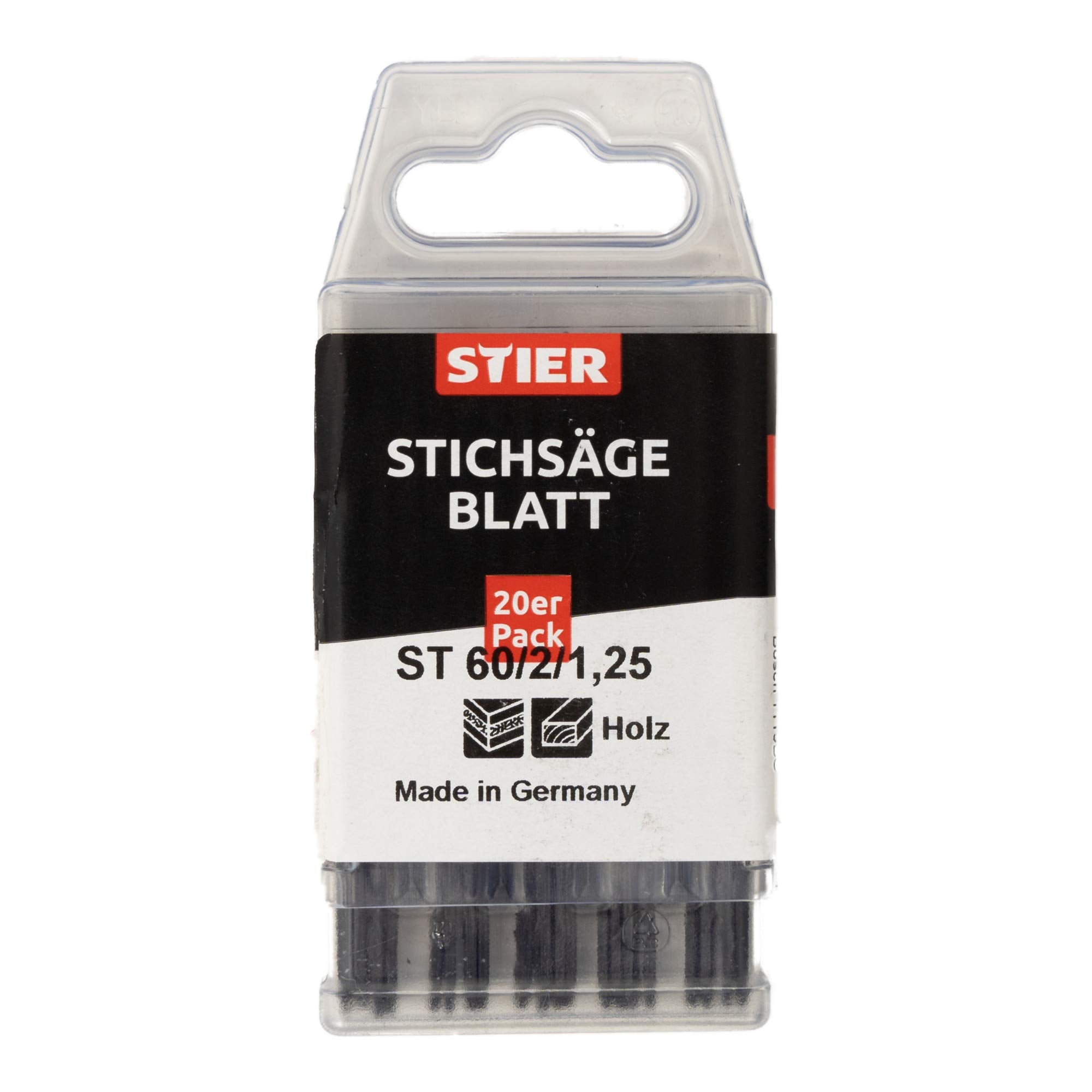 STIER Stichsägeblatt ST 60/2/1,25 für Holz Sperrholz Multiplex Spanplatten