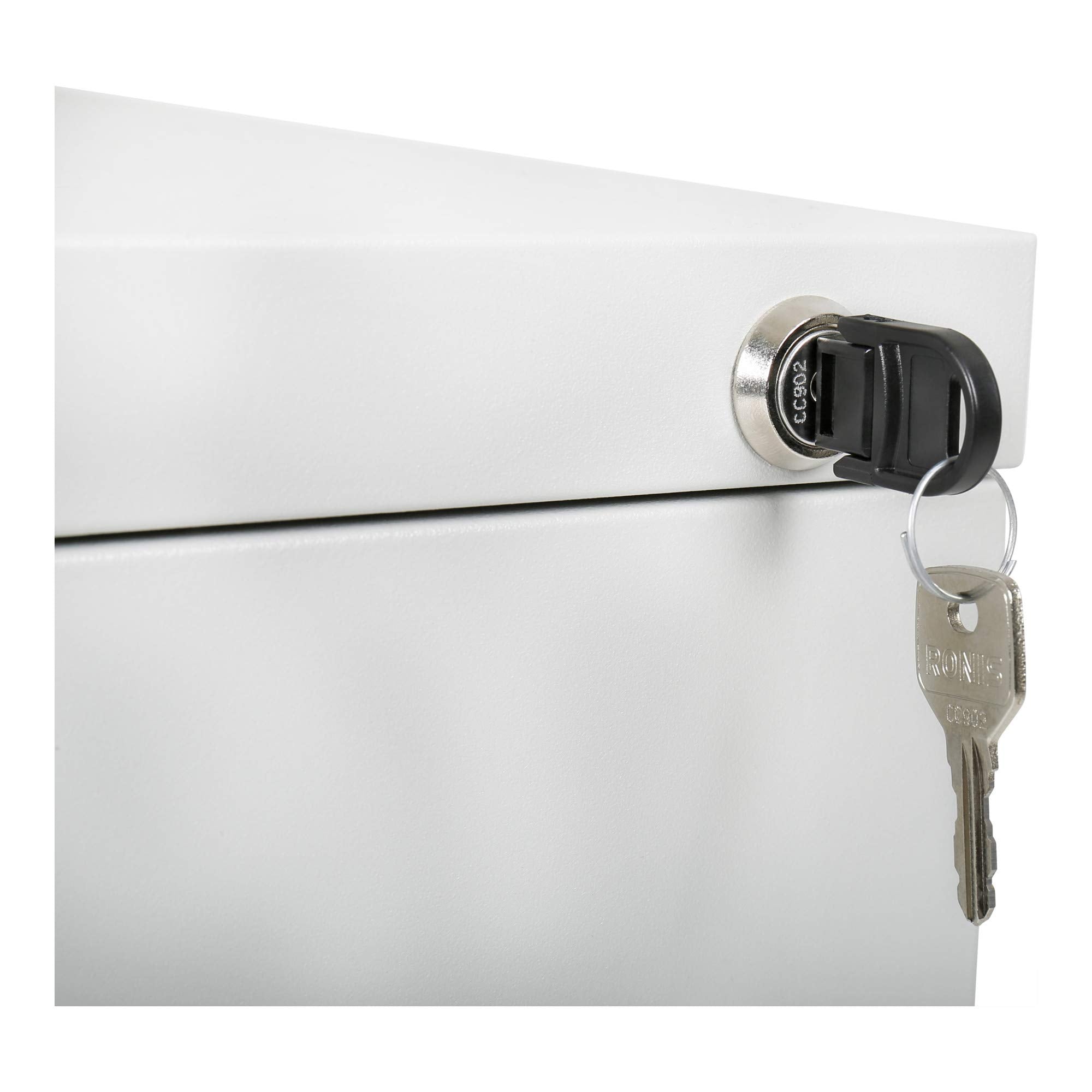 STIER Rollcontainer 3 Schubladen Abmessungen 550x390x790mm Farbe Lichtgrau (RAL