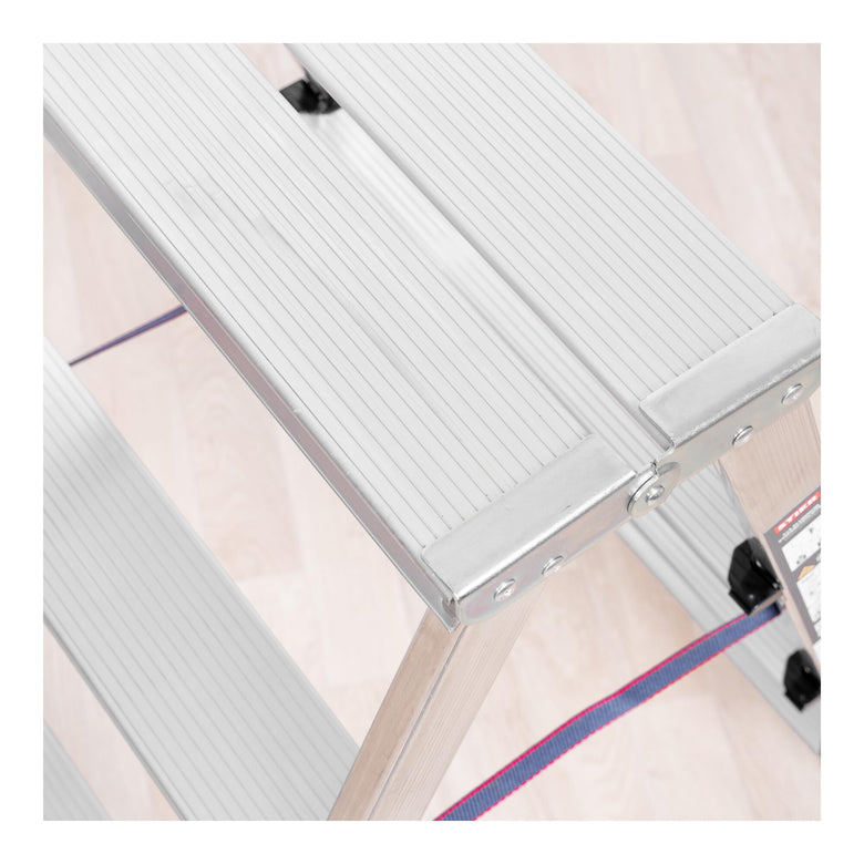 STIER Stufen Stehleiter 2x6 Stufen beidseitig begehbar leicht robust Sichere