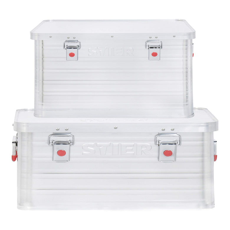 STIER Alubox Aluminiumbox Transportkiste Staub und Spritzwasserschutz div Größen
