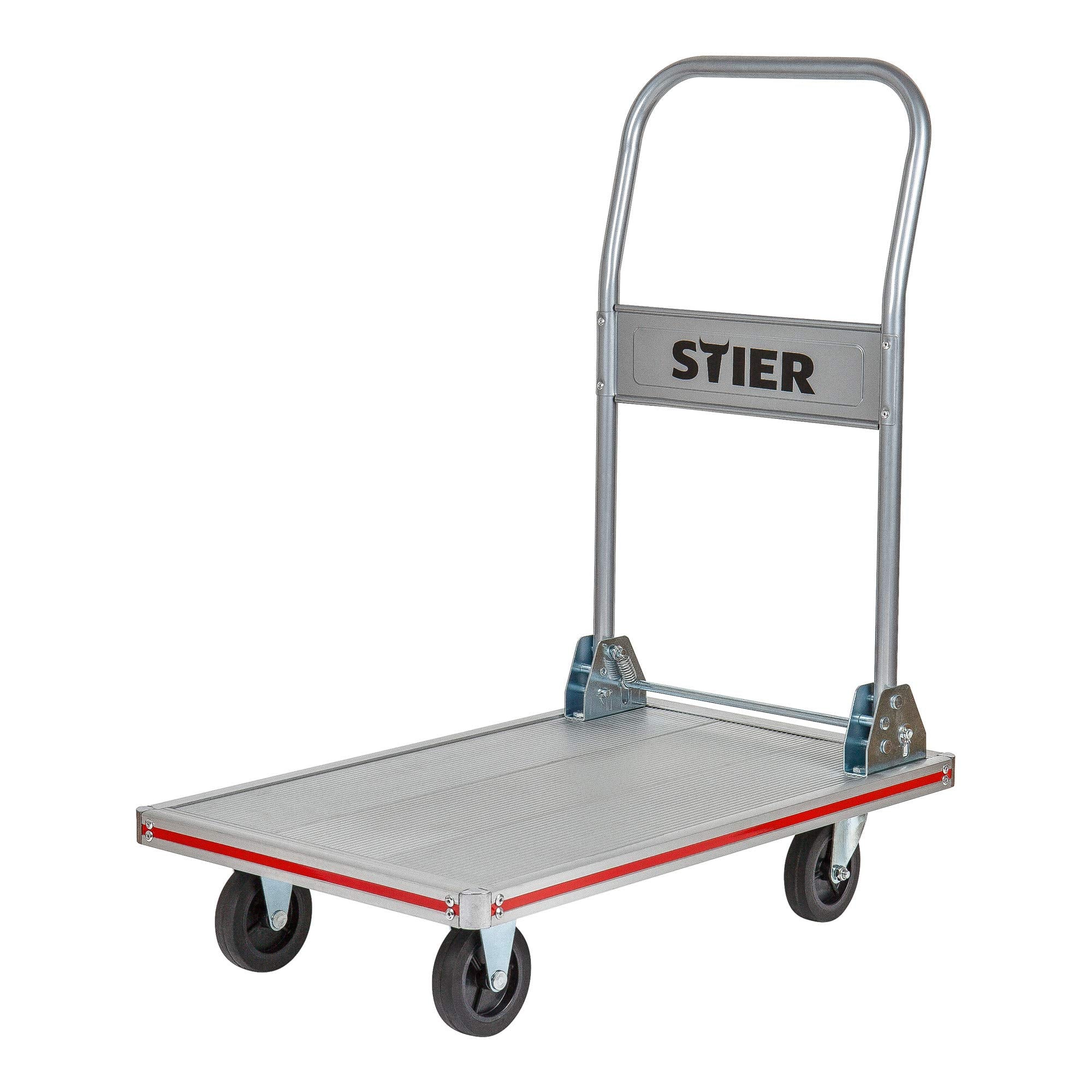 STIER platform trolley aluminum transport trolley foldable edge protection load capacity