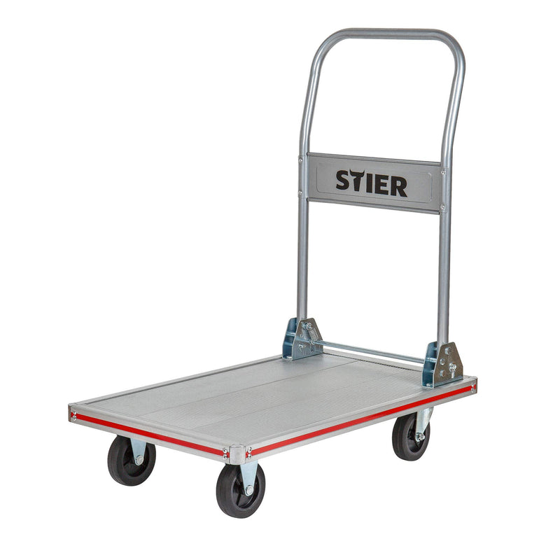 STIER platform trolley aluminum transport trolley foldable edge protection load capacity