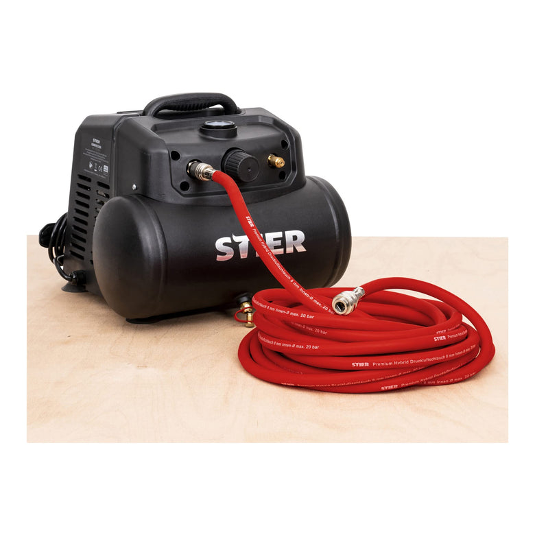 STIER Druckluftschlauch 10m Schlauch Verlängerung Kompressoren Ø-Innen 8-10mm