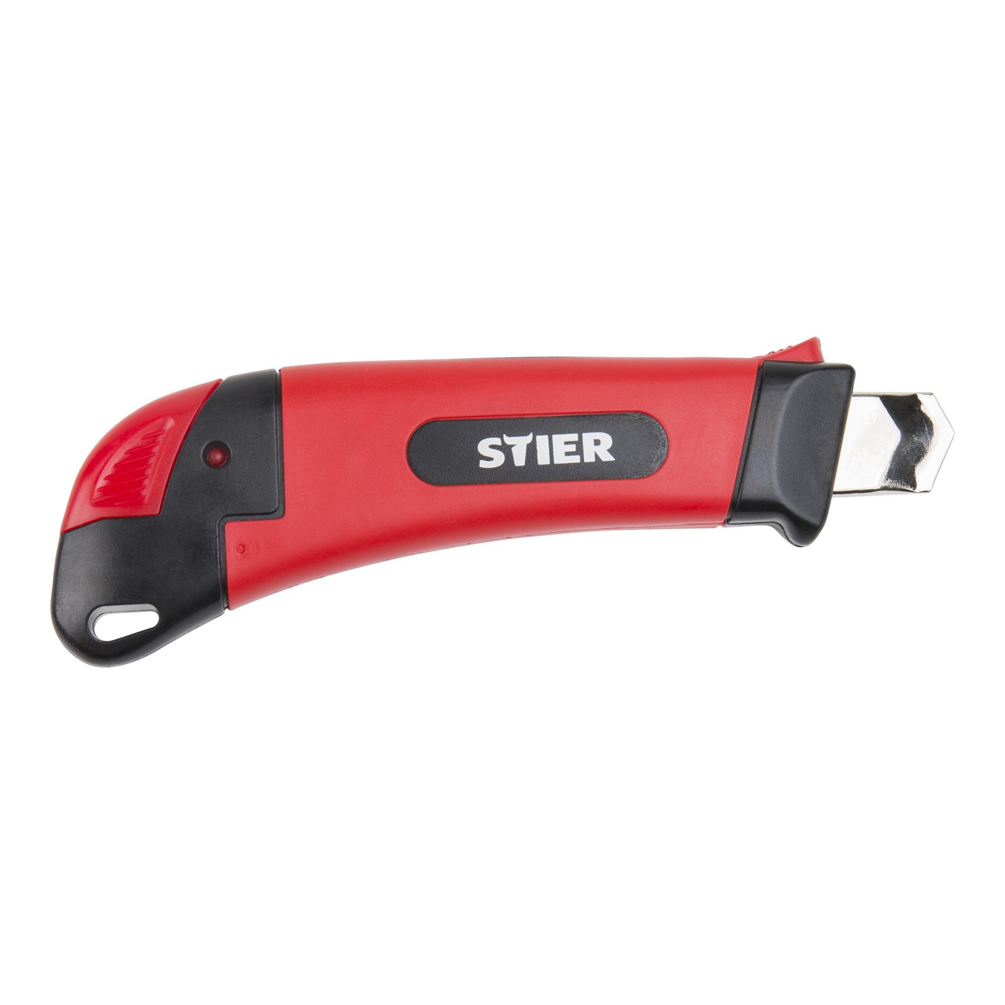 STIER cutter knife 18mm wide with pencil sharpener for cutting cardboard