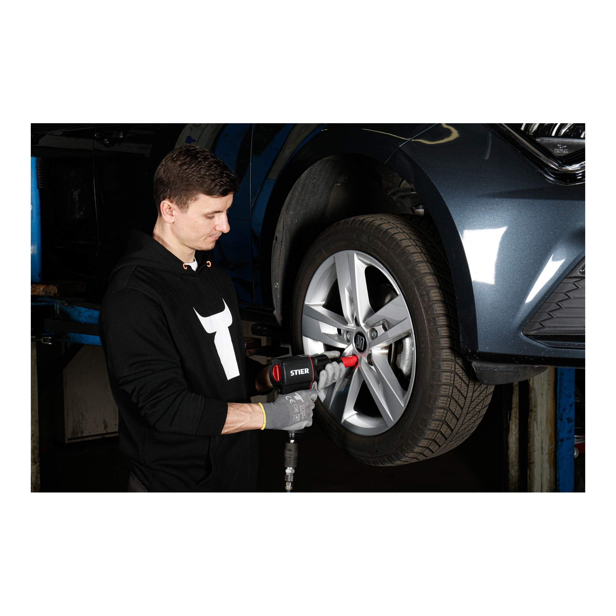 STIER Druckluft-Schlagschrauber 17-BS max. 1.756 Nm Doppelhamer-Schlagwerk