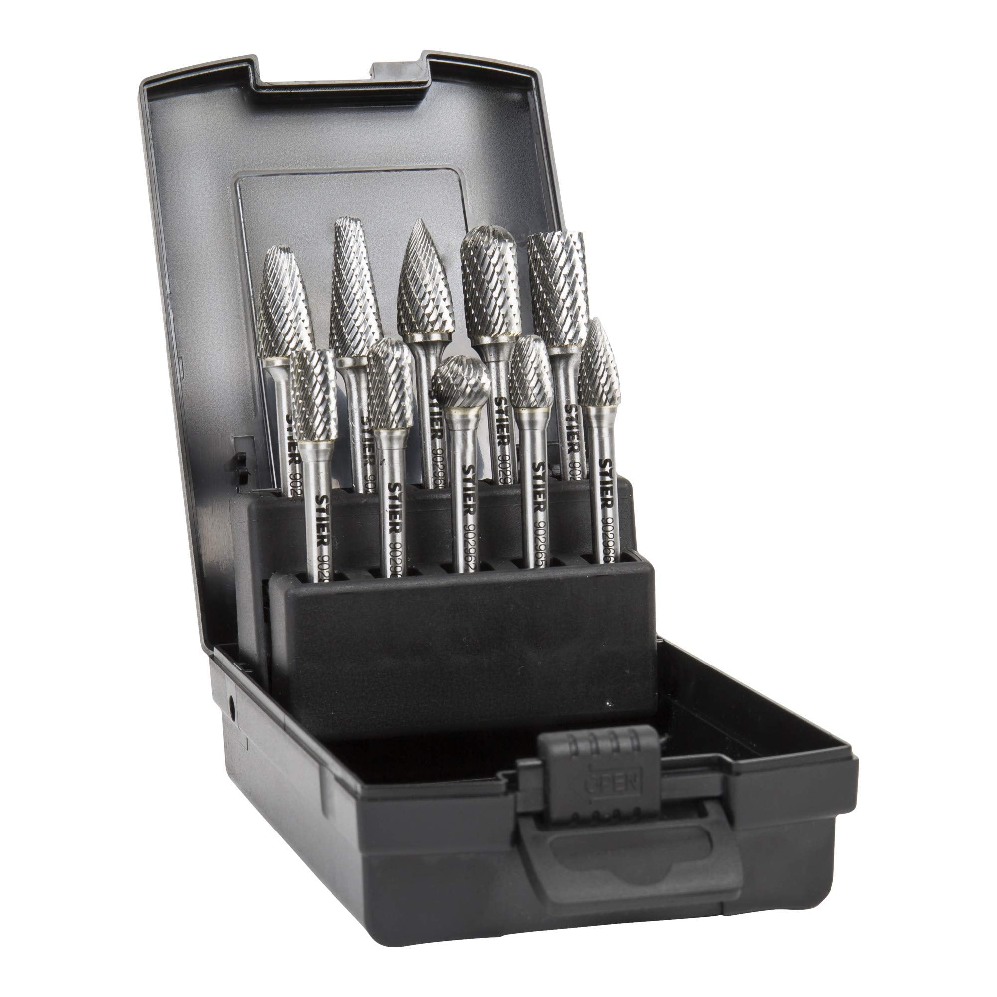 STIER Frässtifte-Set 5-tlg | 10-tlg Schaftfräser Hartmetall Stiftfräser