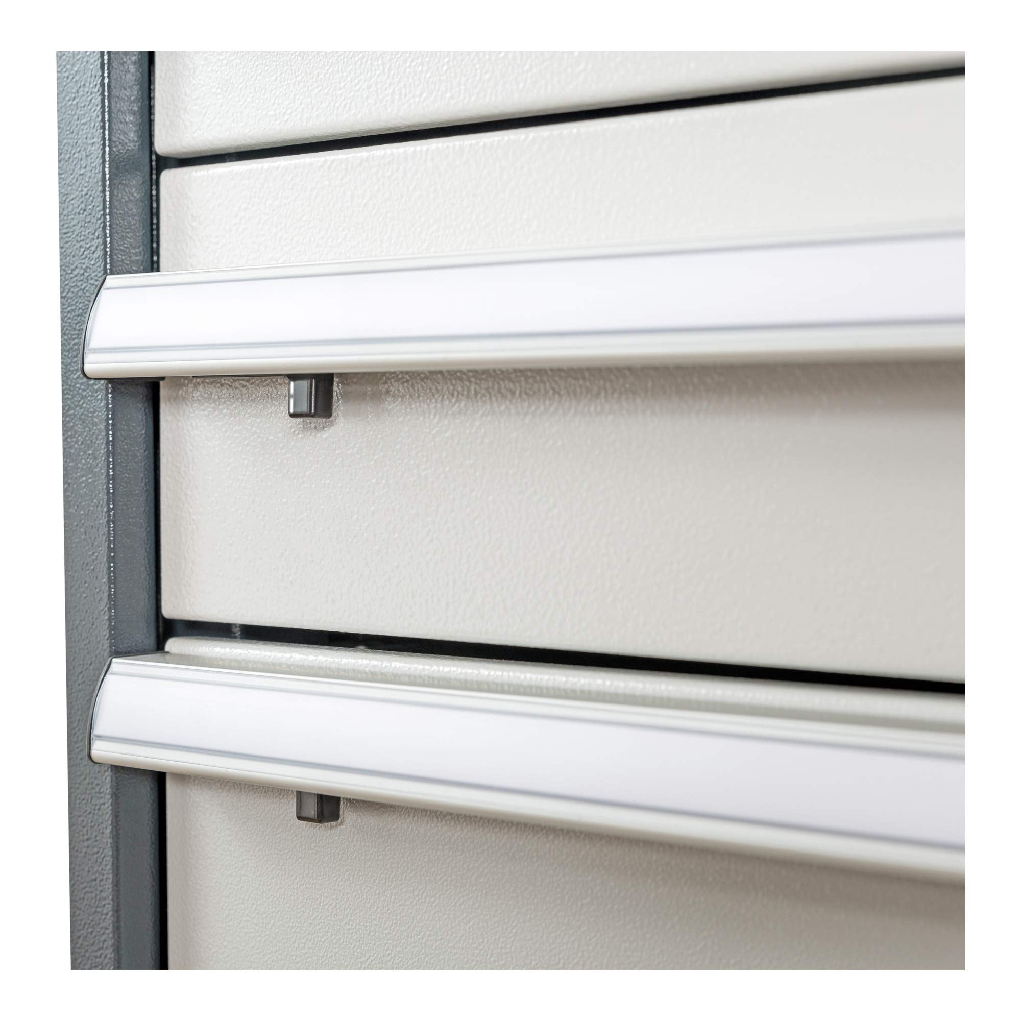 STIER drawer cabinet, ball bearing slide, 7 drawers, sturdy steel construction, tool cabinet, load capacity per drawer 80 kg, workshop cabinet, steel cabinet