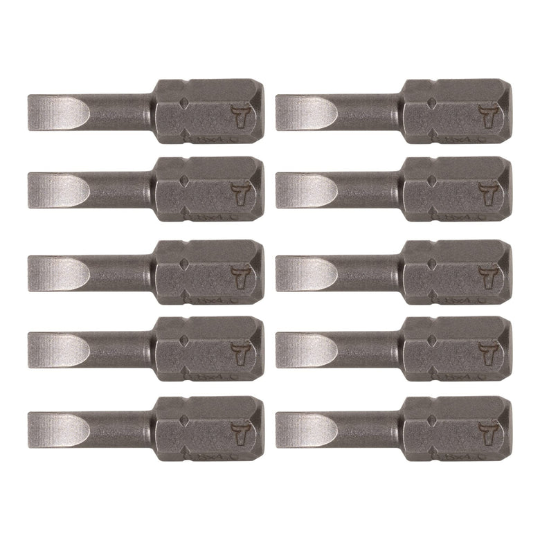 STIER Schlitz-Bit Form C 6,3 Länge 25mm 10er Pack 10 Stk diverse Größen Bit Satz