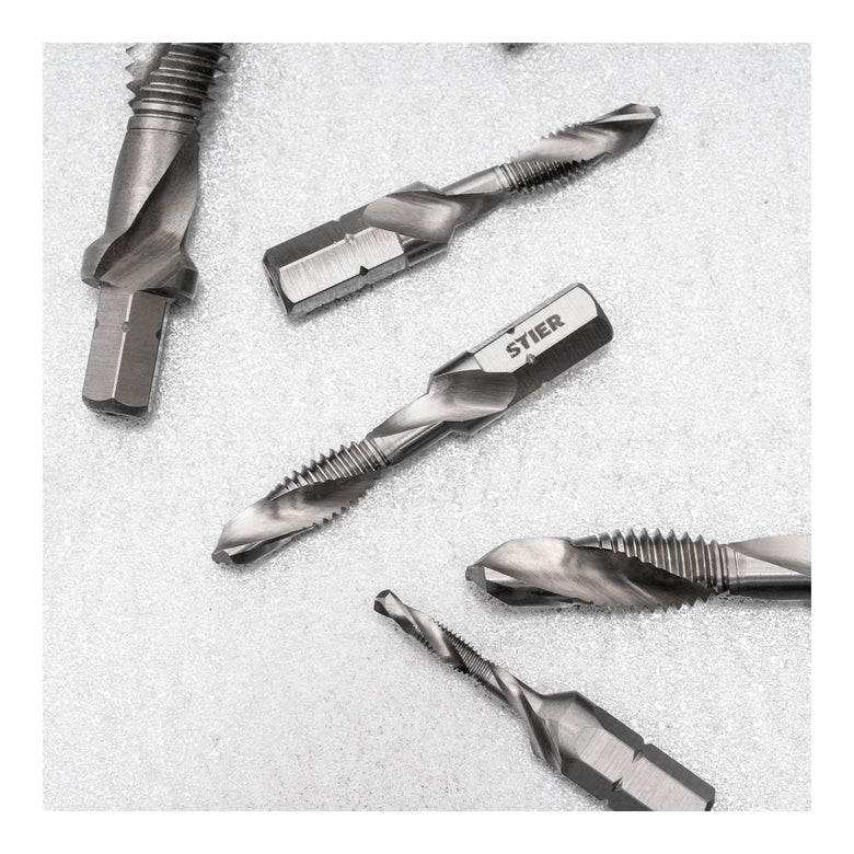 STIER Kombigewindebohrer Bit M3 bis M10 DIN 3126 HSS-G 1/4"-Sechskant
