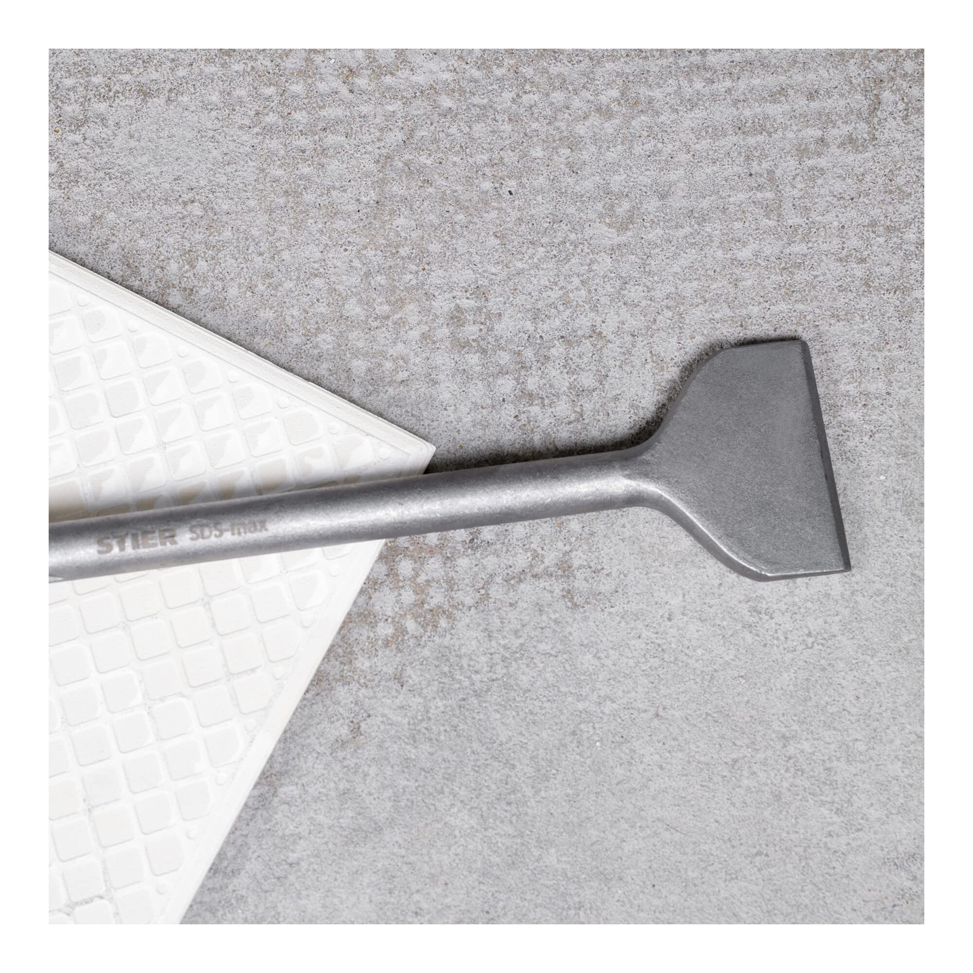 STIER SDS-max tile chisel, wide chisel 300 x 80 mm