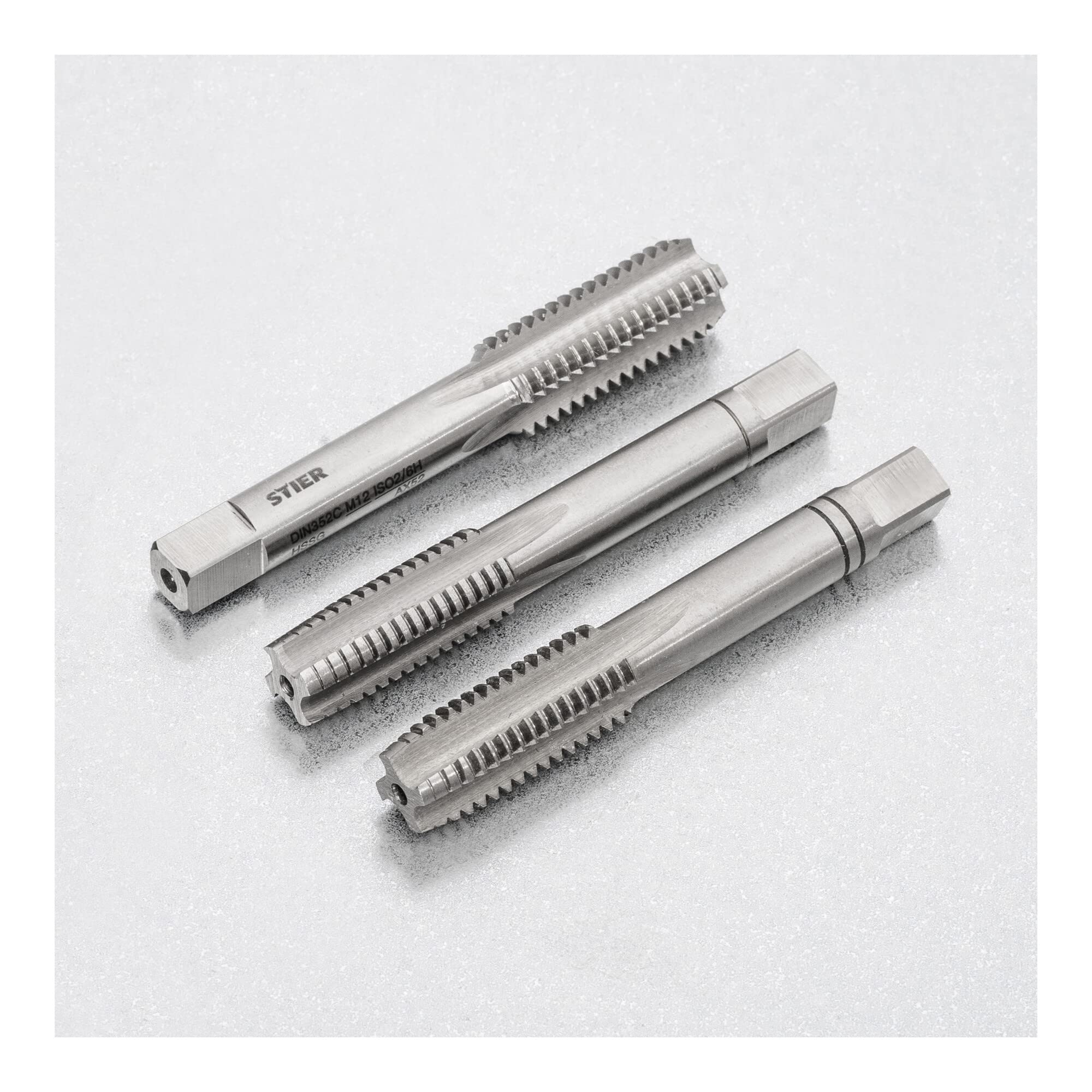 STIER hand tap set 3-piece pre-, middle- and finishing tap