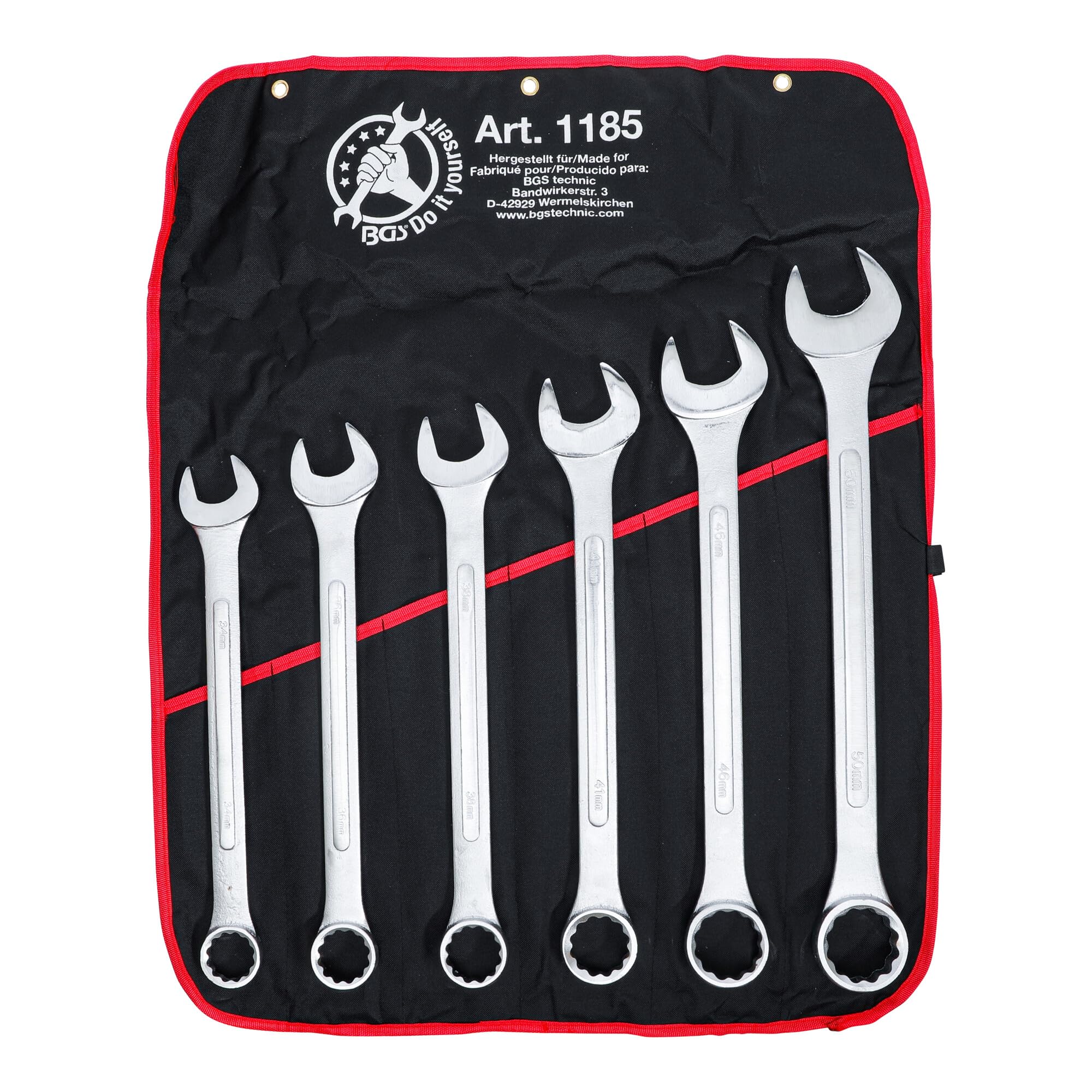 BGS Do it yourself Maul-Ringschlüssel-Satz XXL SW 34 - 50 mm 6-tlg.