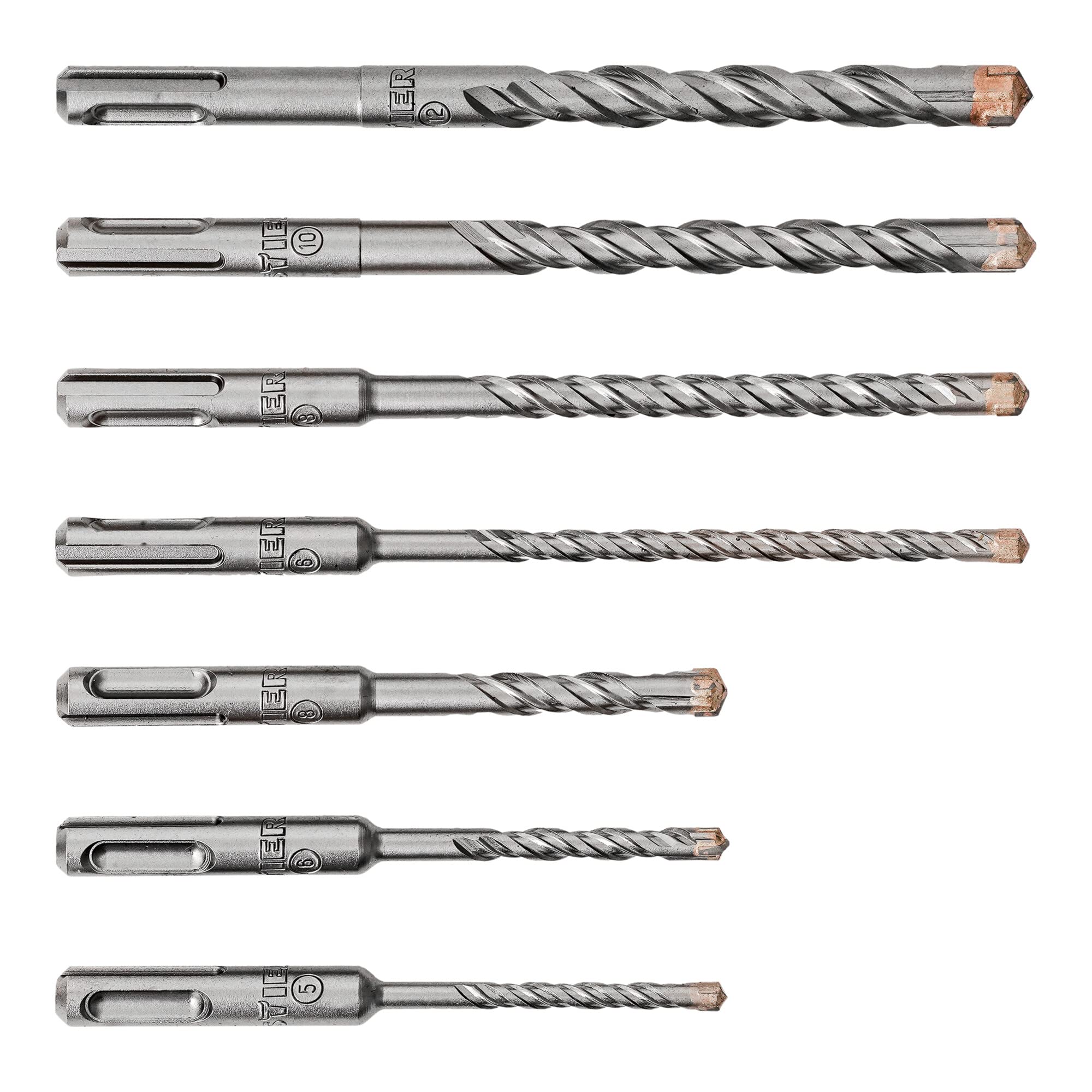 STIER Hammerbohrer Set Premium SDS-plus 7-teilig rechtsschneidend alle gängigen