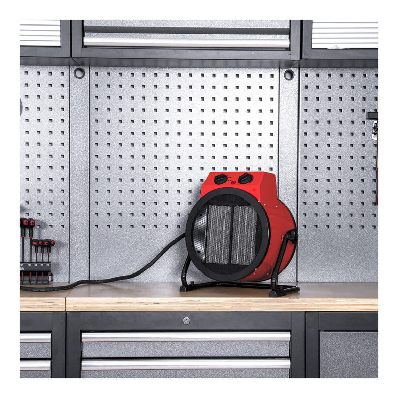 STIER ceramic fan heater 5.0 kW stepless thermostat electric heater camping