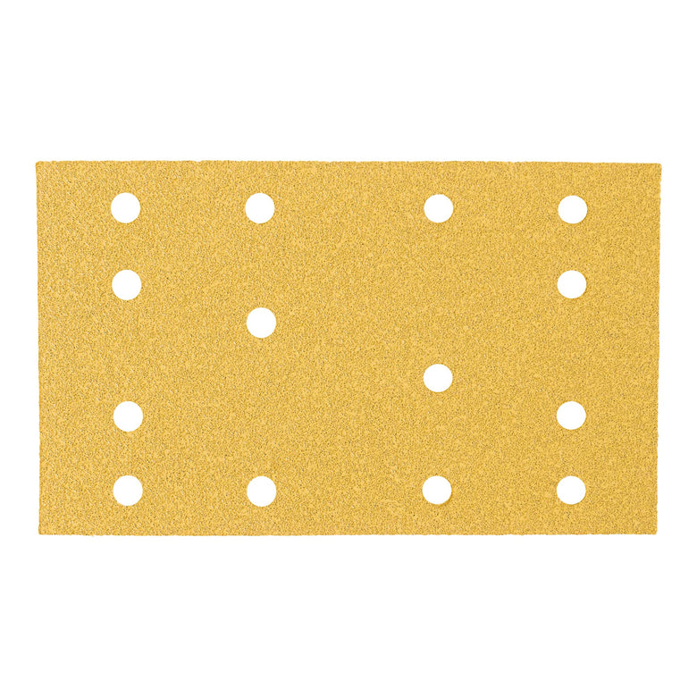 STIER Schleifstreifen Universal 80 x 133 | P120 | 50 Stk. | 14-Loch | Korund | Latexhaltiges stabiles D-Papier