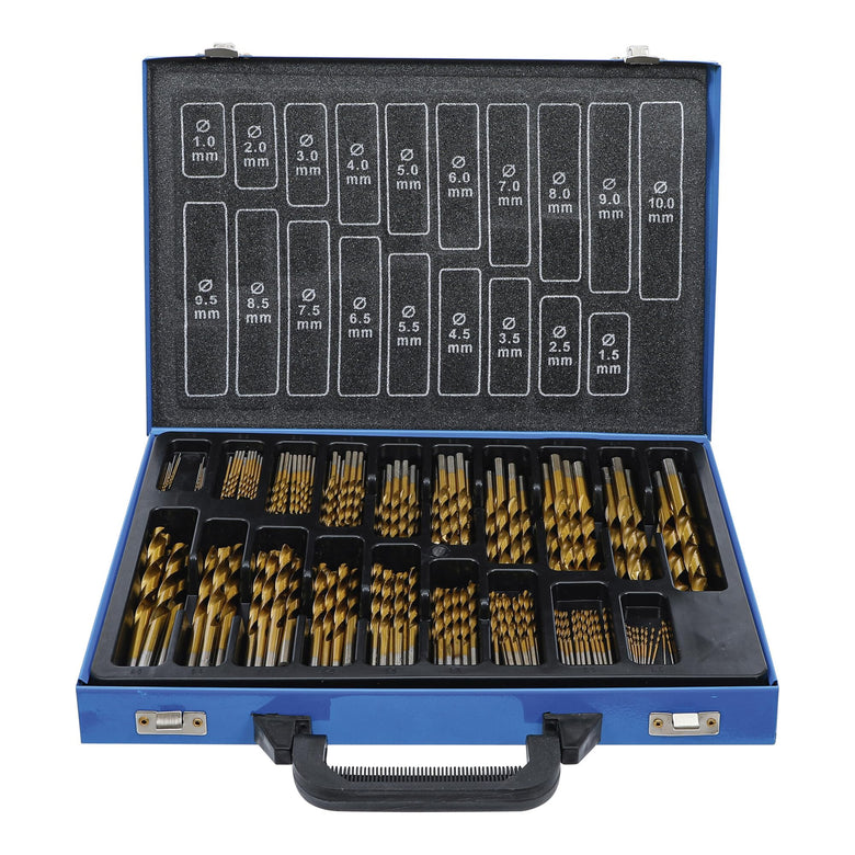 BGS Spiralbohrer-Satz HSS titan-nitriert 1 - 10 mm, 170-tlg.