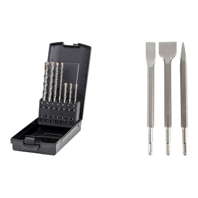 Set STIER Hammerbohrer-Set 7tlg + Meißel-Set SDS-plus 3tlg