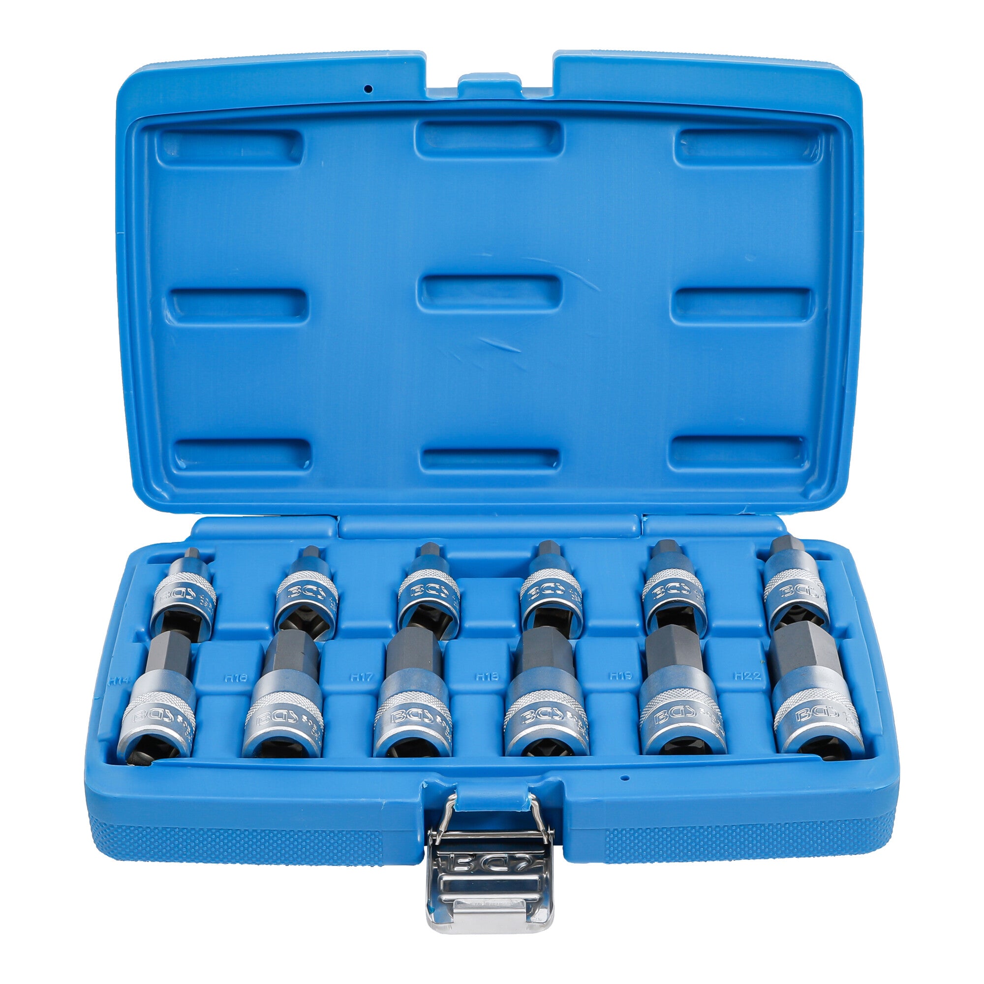 BGS Bit-Einsatz-Satz Antrieb Innenvierkant 12,5 mm Innensechskant 5 - 22 mm