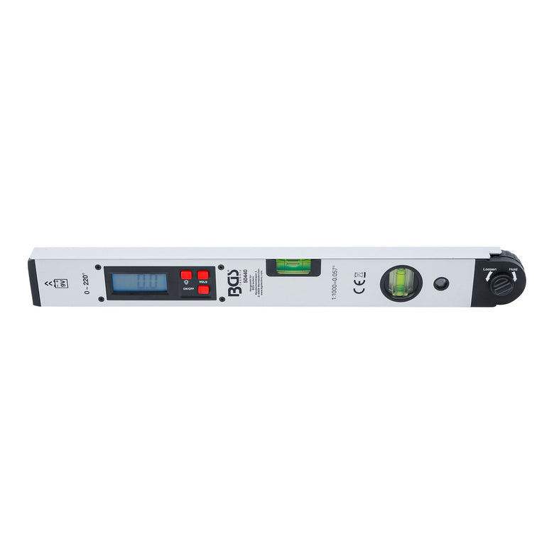 BGS Digitaler LCD-Winkelmesser mit Wasserwaage 450 mm