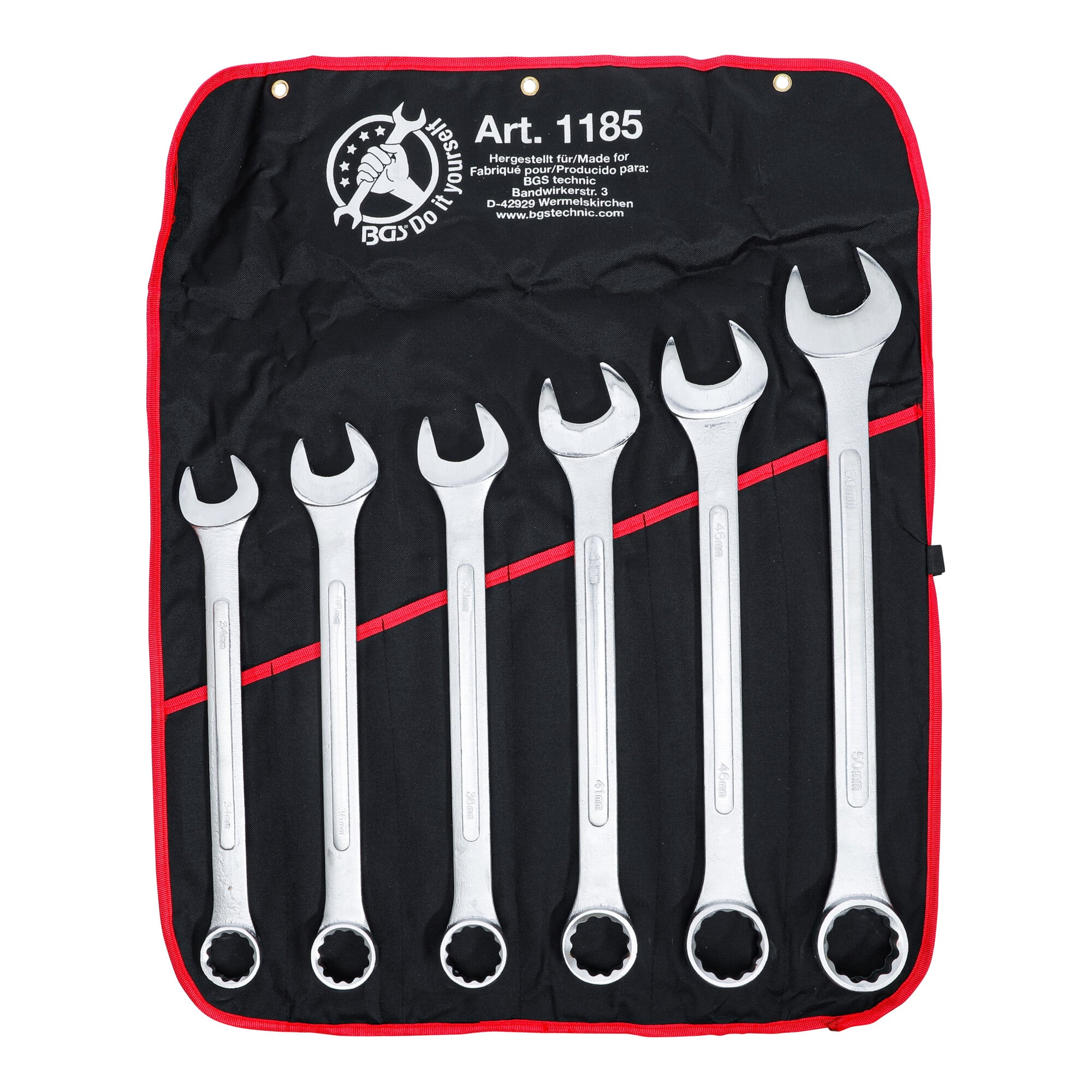 BGS Do it yourself Maul-Ringschlüssel-Satz XXL SW 34 - 50 mm 6-tlg.