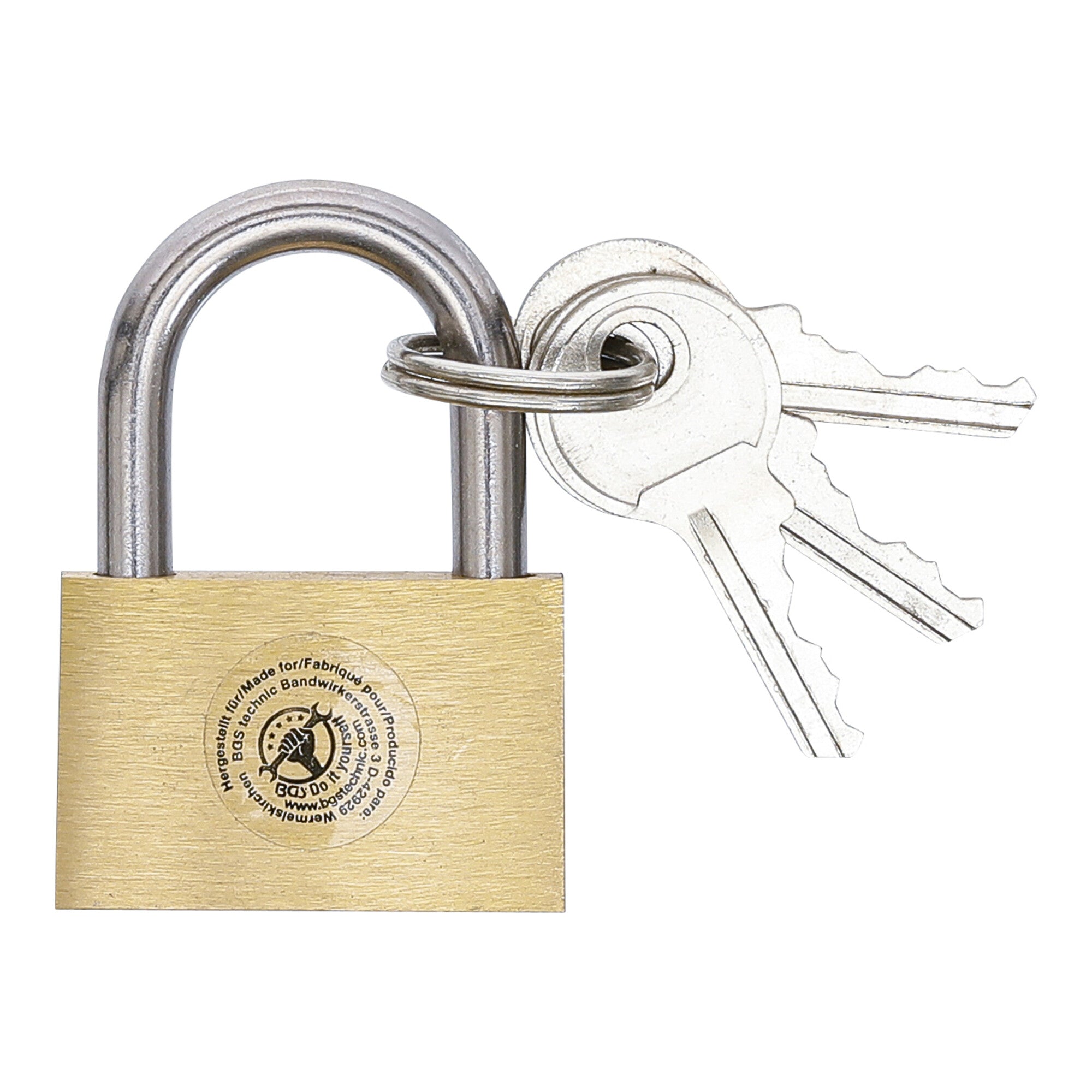 BGS Do it yourself Messing-Vorhängeschloss 30 mm