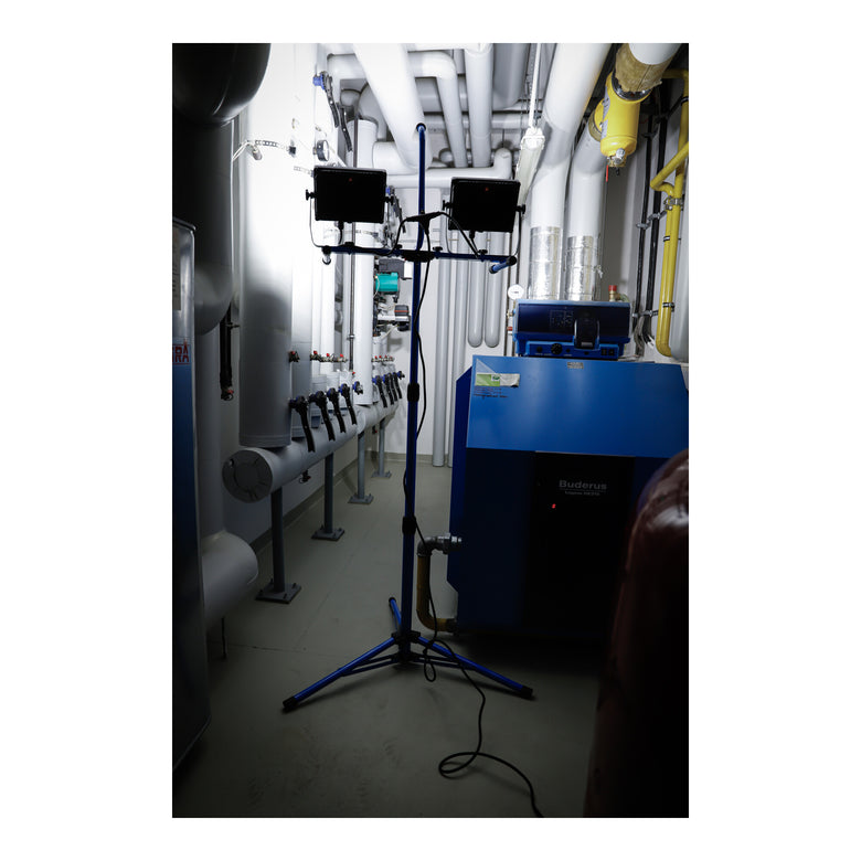 BGS Duo-SMD-LED-Arbeits-Strahler mit Stativ 2 x 70 W