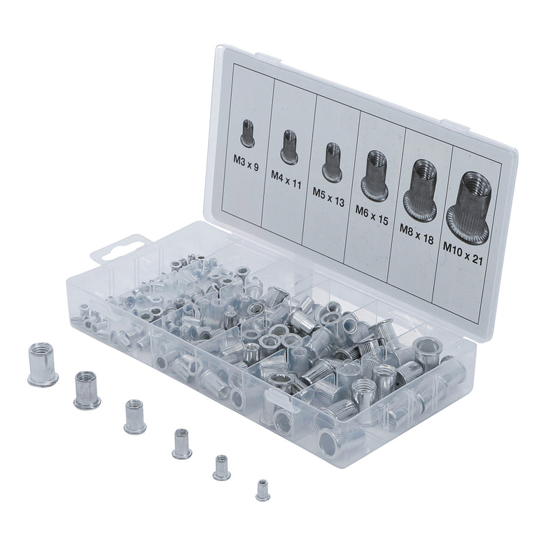 BGS Nietmuttern-Sortiment Aluminium 150-tlg.