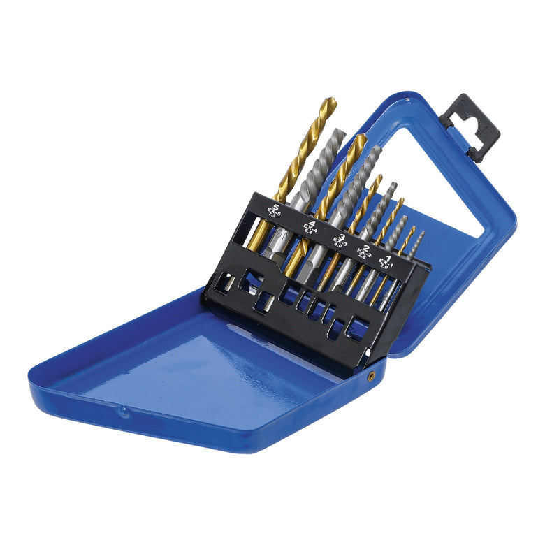 BGS Schraubenausdreher- und Linksbohrer-Satz HSS titan-nitriert 2 - 7,5 mm