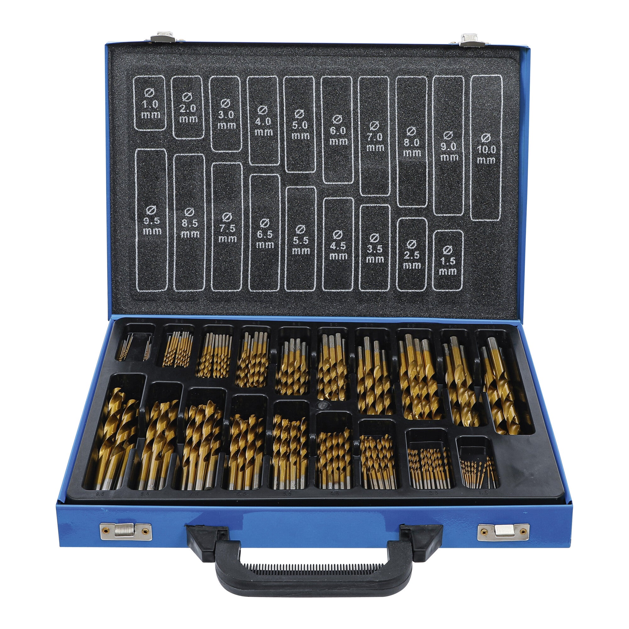 BGS Spiralbohrer-Satz HSS titan-nitriert 1 - 10 mm, 170-tlg.