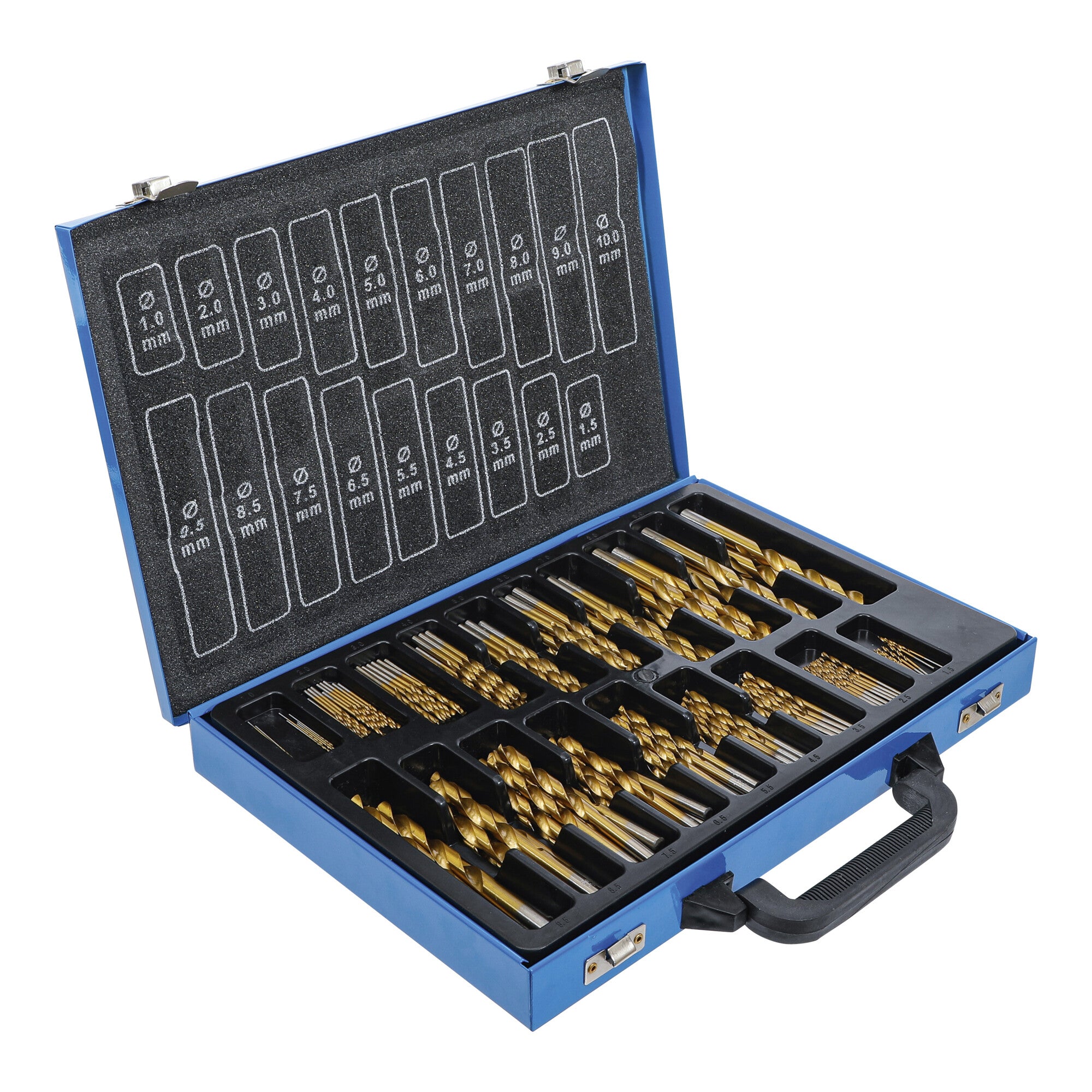 BGS Spiralbohrer-Satz HSS titan-nitriert 1 - 10 mm, 170-tlg.