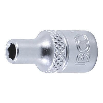 BGS Steckschlüssel-Einsatz Sechskant Antrieb Innenvierkant 6,3 mm (1/4") SW 4 mm
