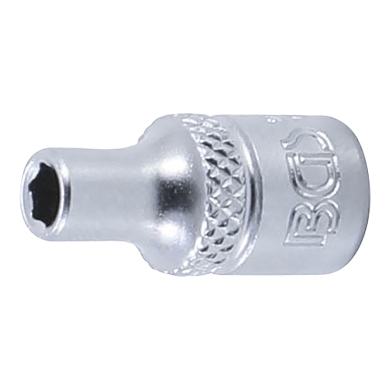 BGS Steckschlüssel-Einsatz Sechskant Antrieb Innenvierkant 6,3 mm (1/4") SW 4 mm