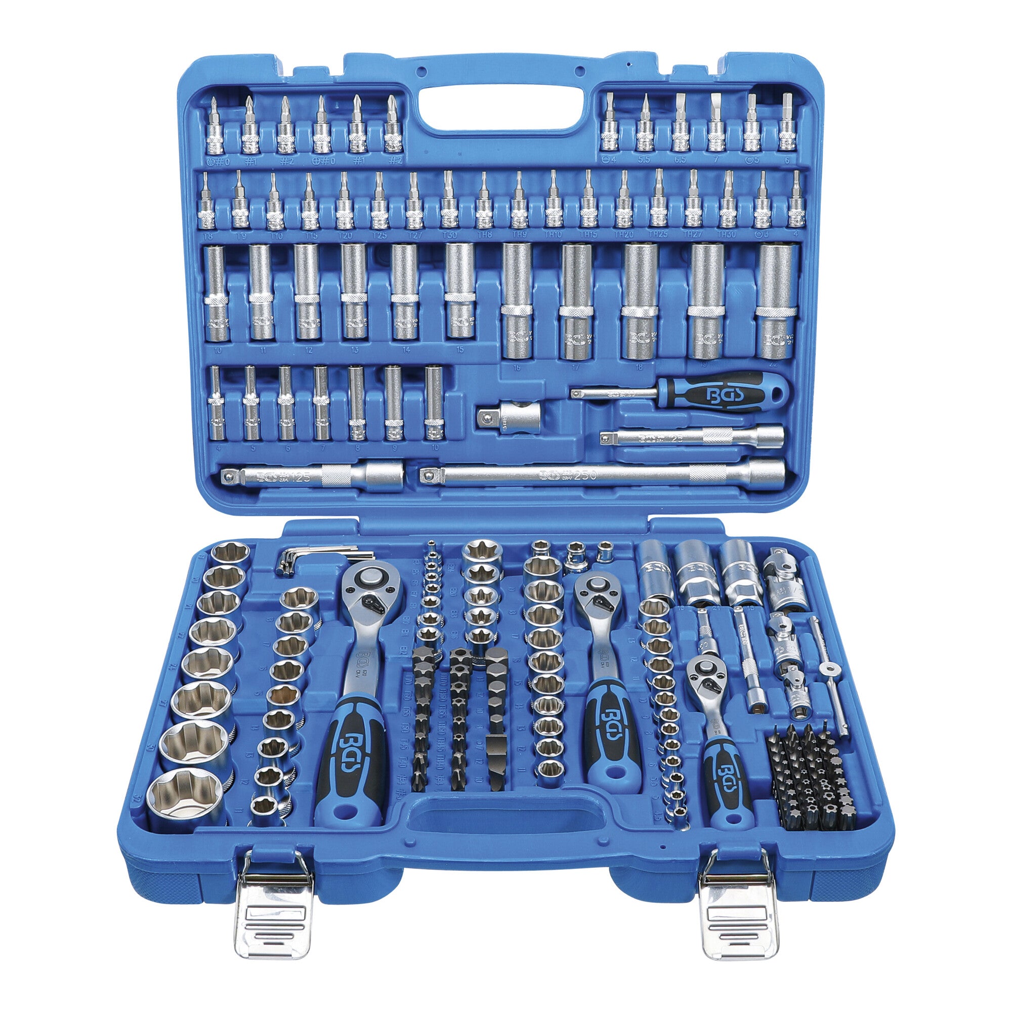 BGS Steckschlüssel-Satz Wellenprofil Antrieb 6,3 mm / 10 mm / 12,5 mm 192-tlg.