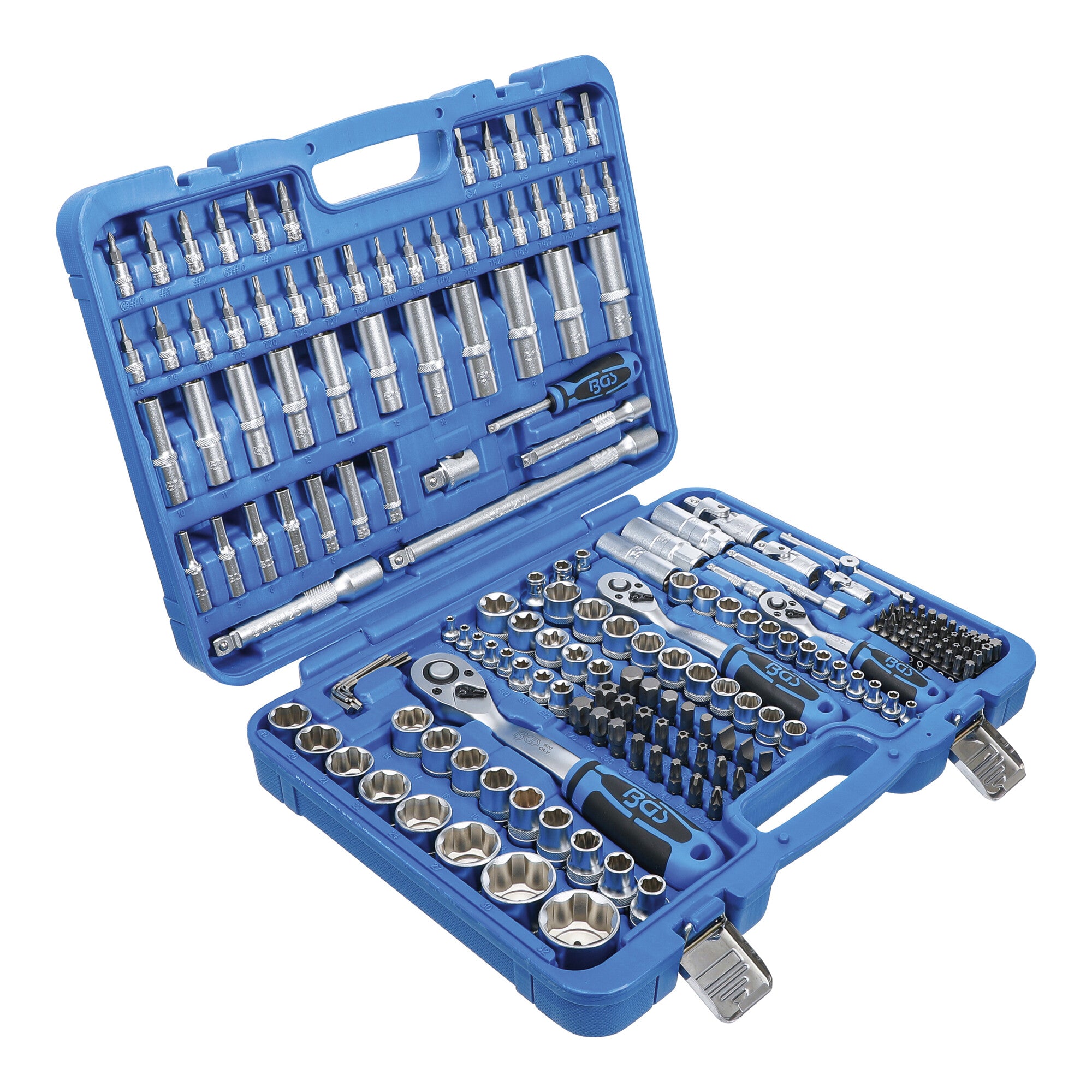 BGS Steckschlüssel-Satz Wellenprofil Antrieb 6,3 mm / 10 mm / 12,5 mm 192-tlg.