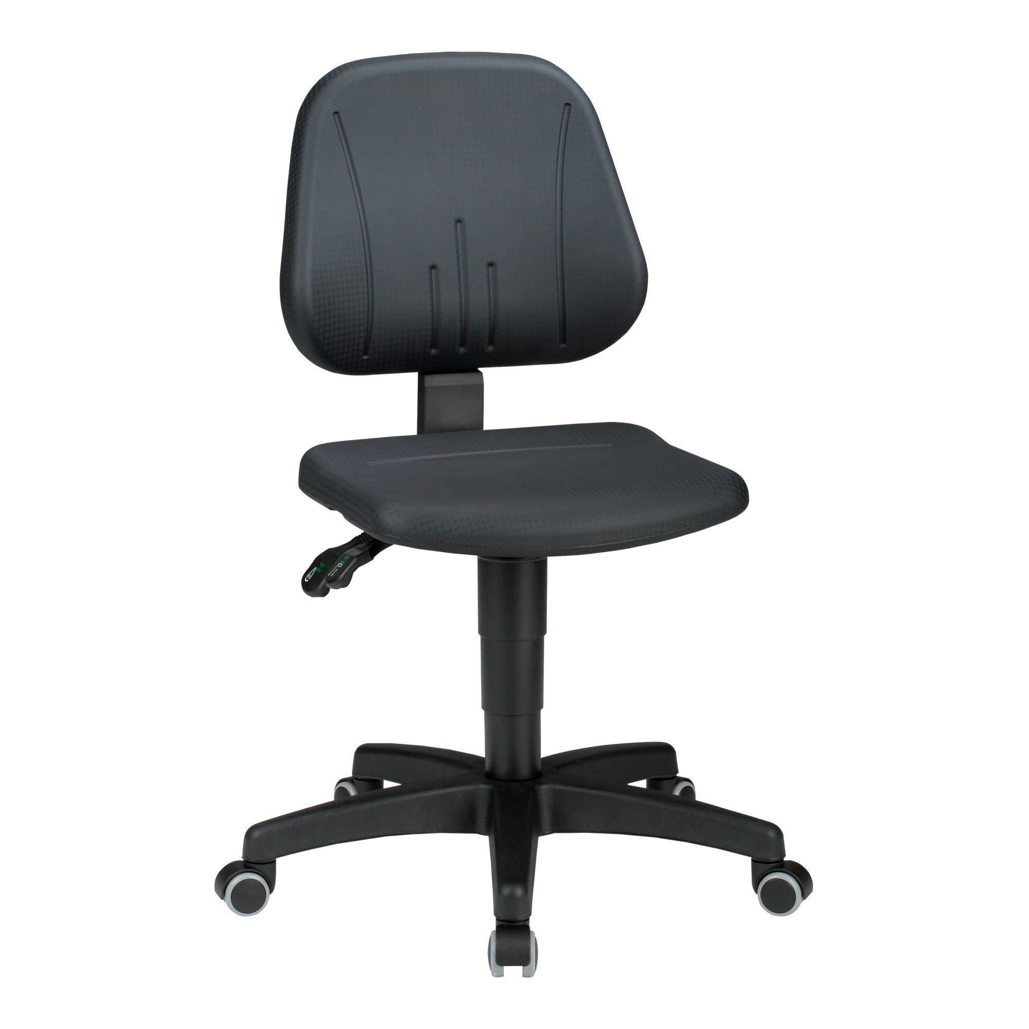 bimos Arbeitsdrehstuhl Unitec mit Rollen und PU-Schaum schwarz Sitzhöhe 440-620