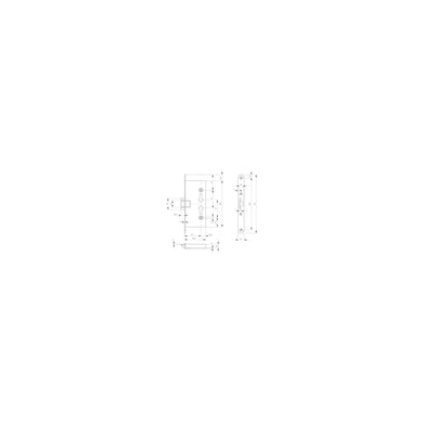BKS FS-Einsteckschloss 1125 PZW 24/65/72/9mm DIN L/R verz.rd