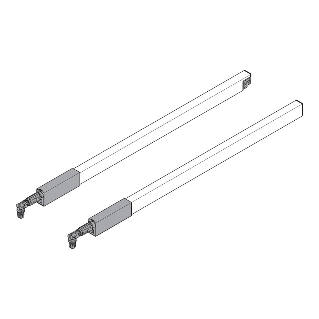 Blum TANDEMBOX Längsreling (oben), für Frontauszug, NL 300 mm, links/rechts, für