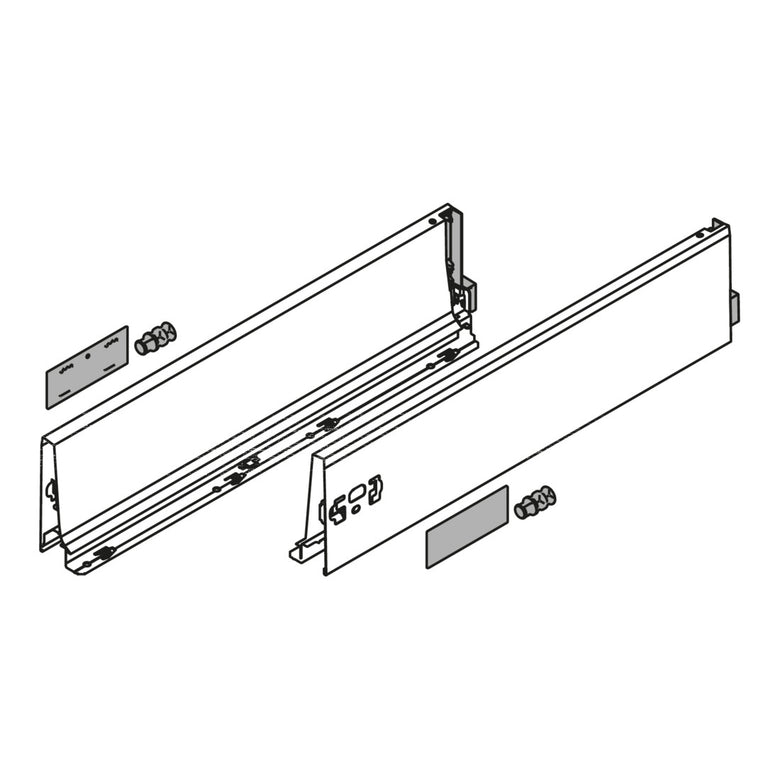 Blum TANDEMBOX Zarge, Höhe K 115 mm, NL 650 mm, links/rechts, für TANDEMBOX