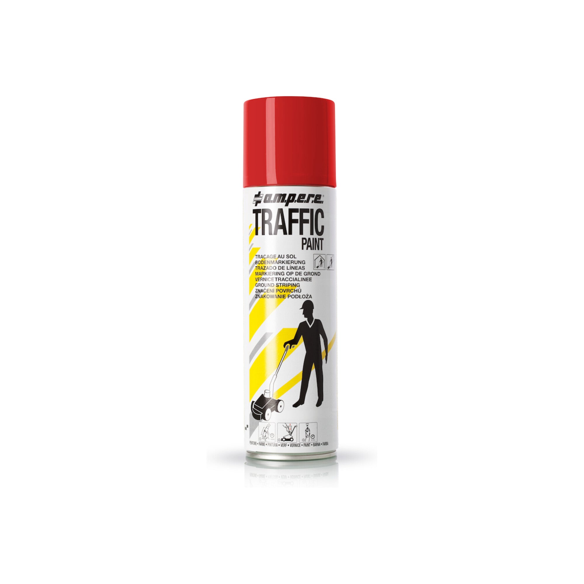 Bodenmarkierspray TRAFFIC PAINT 500ml rot AMPERE 12 Stk