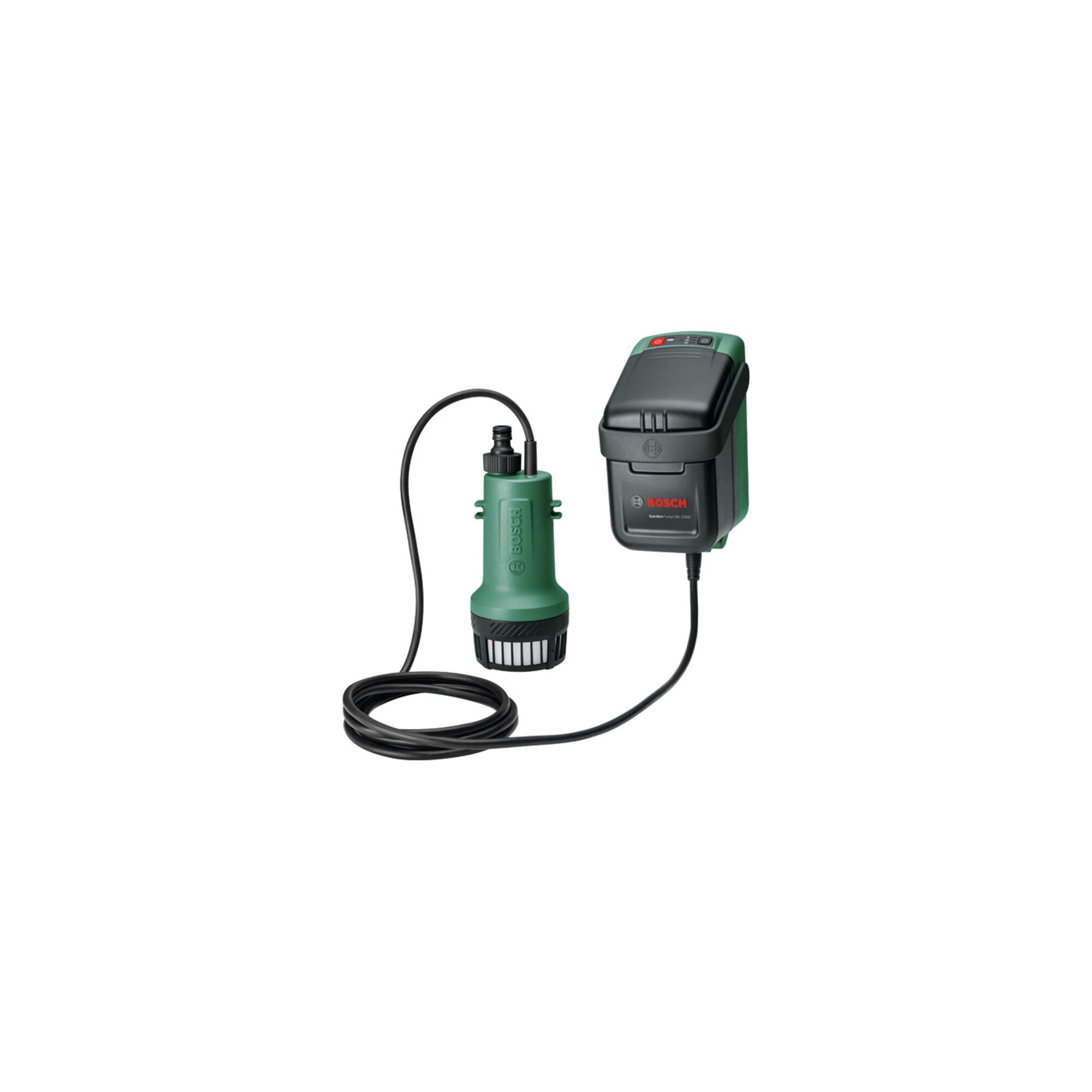 Bosch Akku-Regenwasserpumpen GardenPump 18V-2000: Akku 18V 2.5Ah, Ladegerät AL