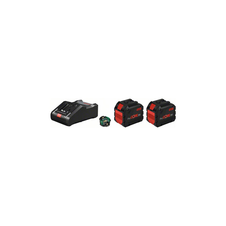 Bosch Akku Starter-Set: 2 x ProCORE 18 Volt 12,0 Ah GAL 18V-160 C und GCY 30-4