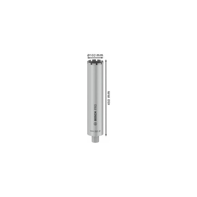 Bosch Diamantbohrkrone Standard for Concrete 1 1/4" UNC 102 mm 450 mm 9, 10 mm