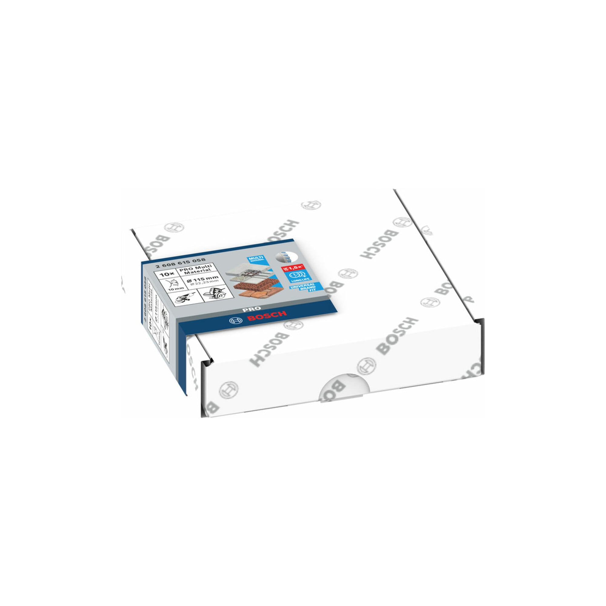 Bosch Diamanttrennscheibe Standard for Universal, 115 x 22,23 x 2 x 10 mm 10 Stk