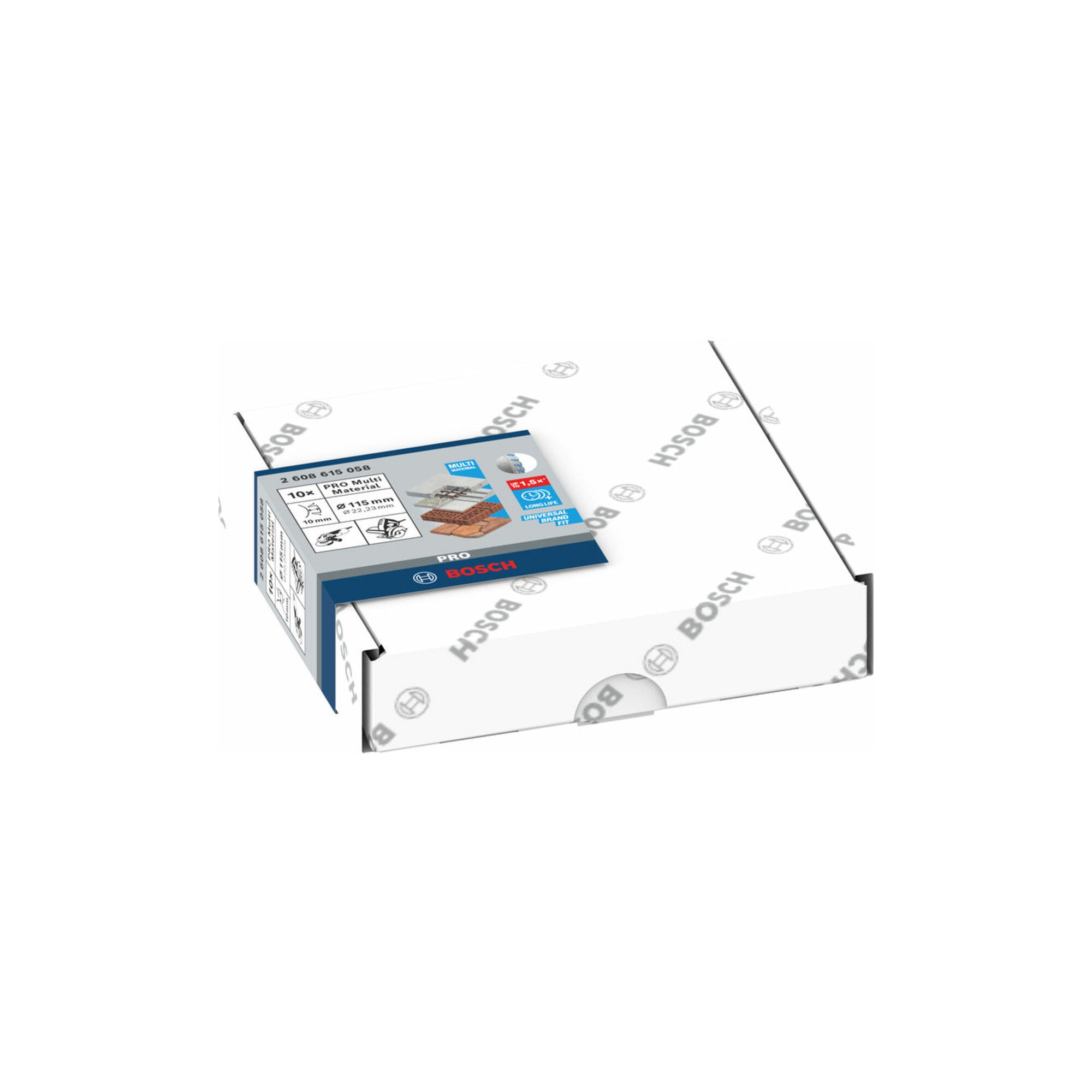 Bosch Diamanttrennscheibe Standard for Universal, 115 x 22,23 x 2 x 10 mm 10 Stk